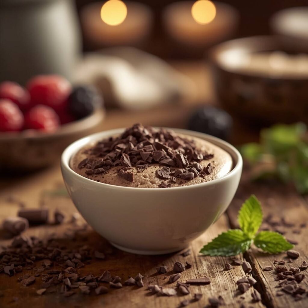 Chocolate Blended Cottage Cheese Pudding