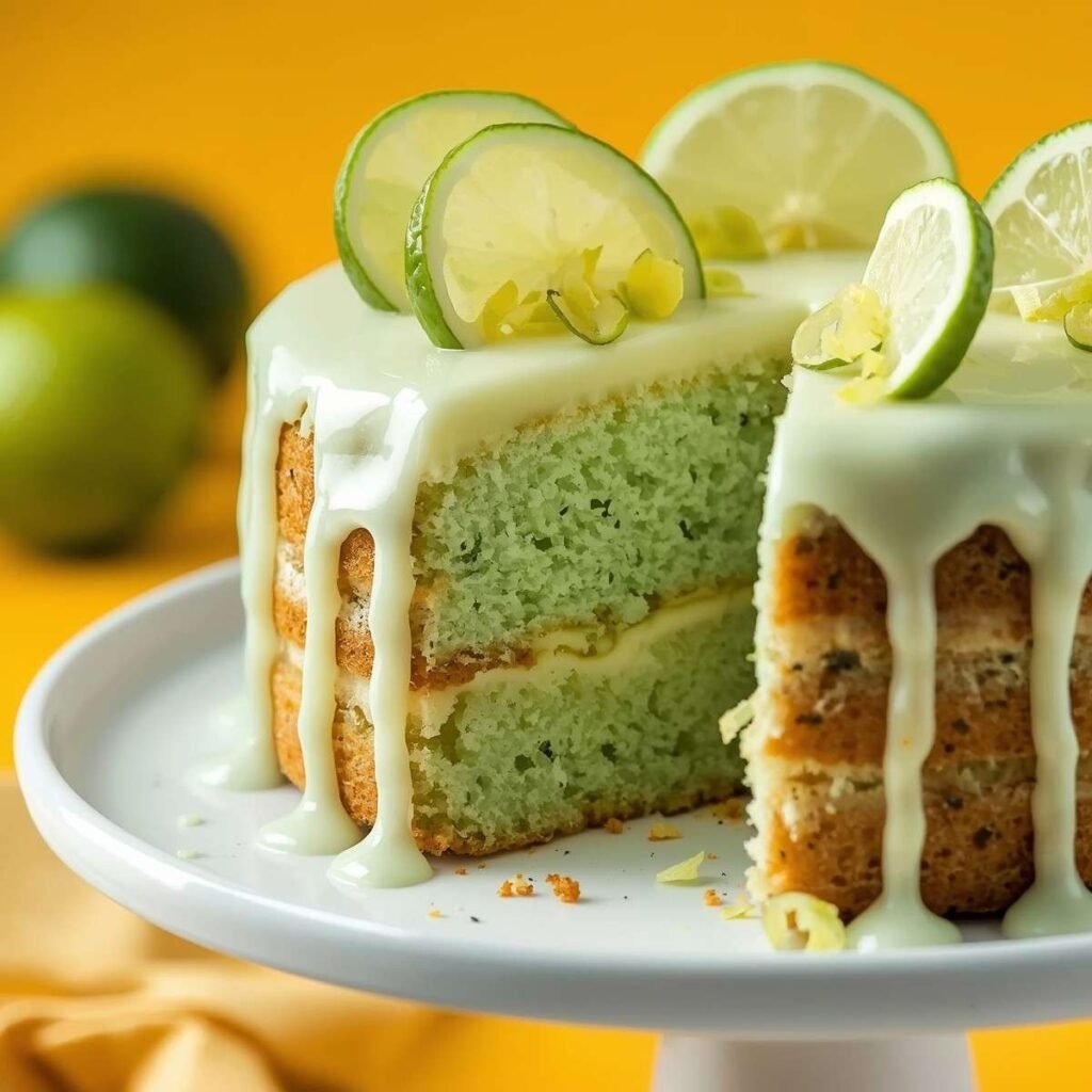 Soft Zesty Lime Cake with Creamy Glaze