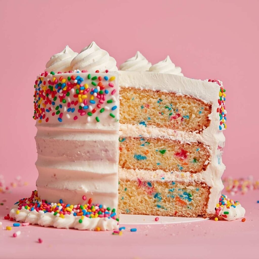 Super Moist Funfetti Layer Cake
