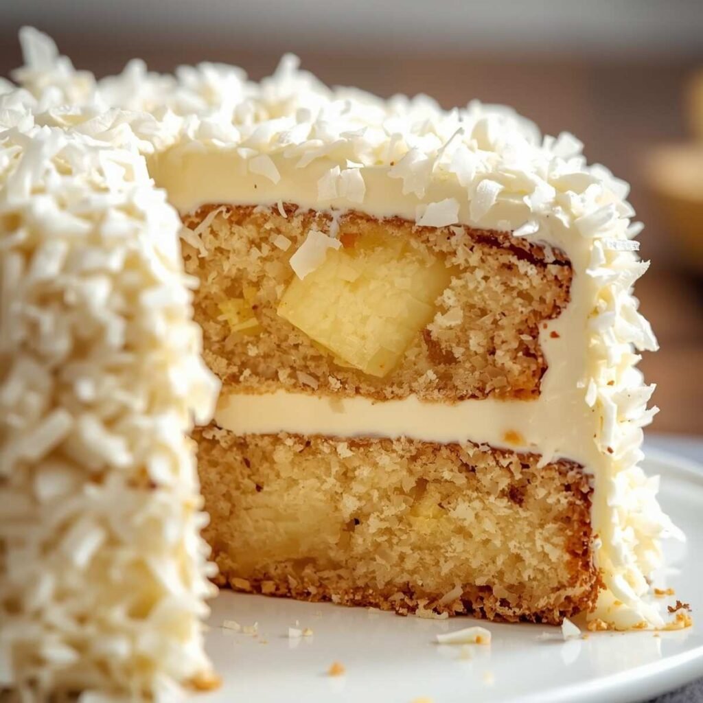 Pineapple Coconut Dream Cake (Soft, Creamy & Tropical Delight)