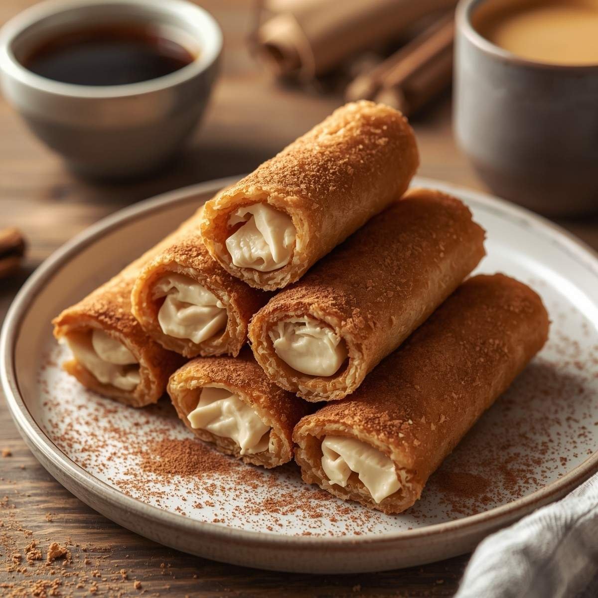 Low-Carb Cinnamon Cream Cheese Roll-Ups