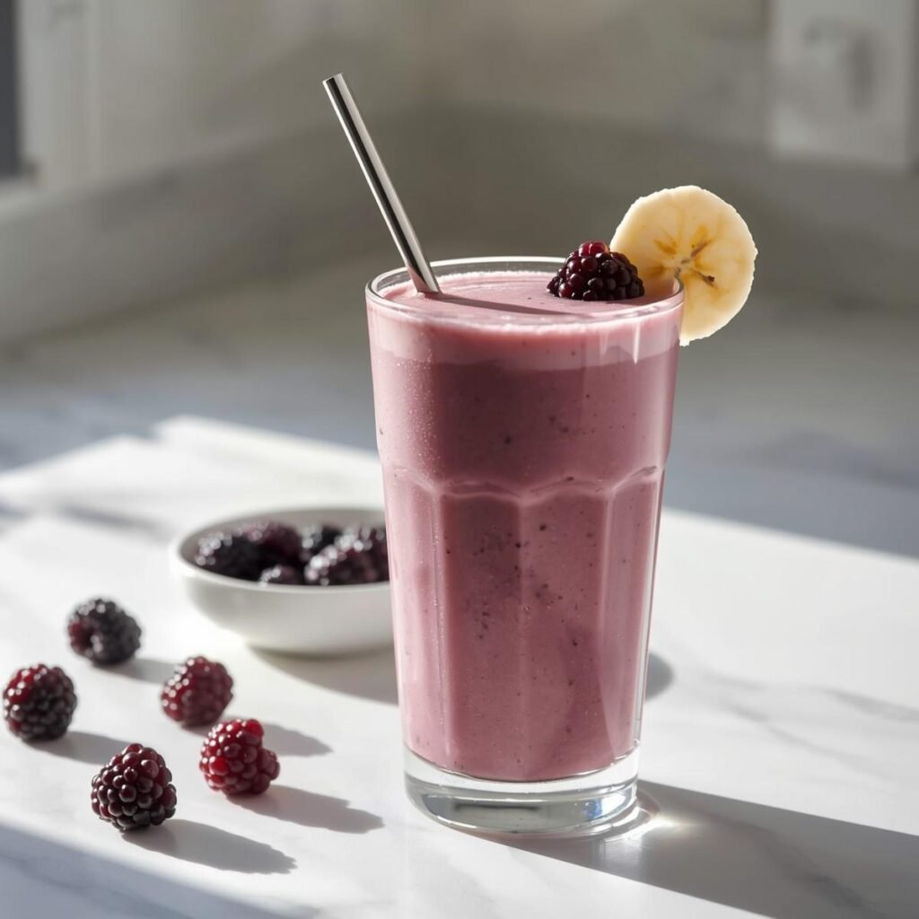 High-Protein Blackberry Breakfast Smoothie