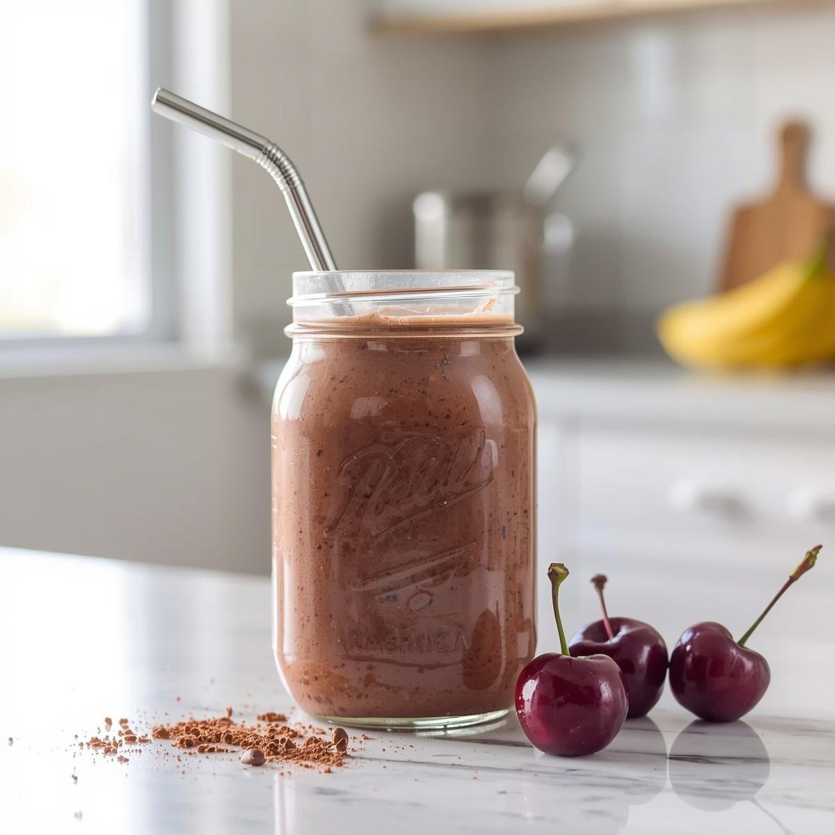 High-Protein Chocolate Cherry Energy Shake