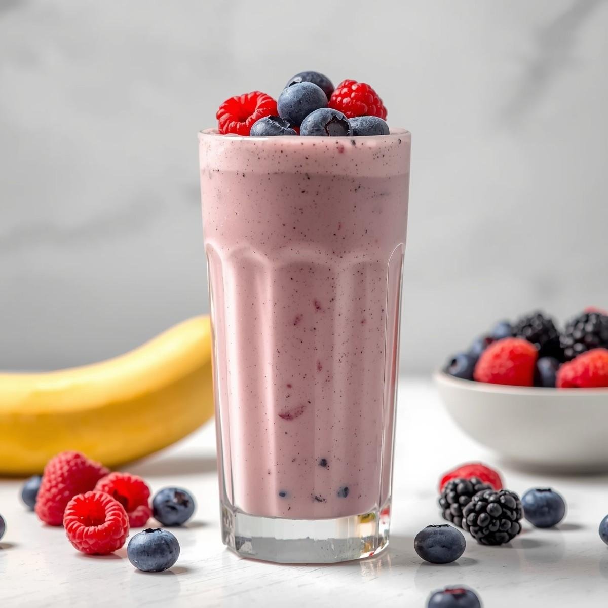 High-Protein Mixed Berry Morning Smoothie