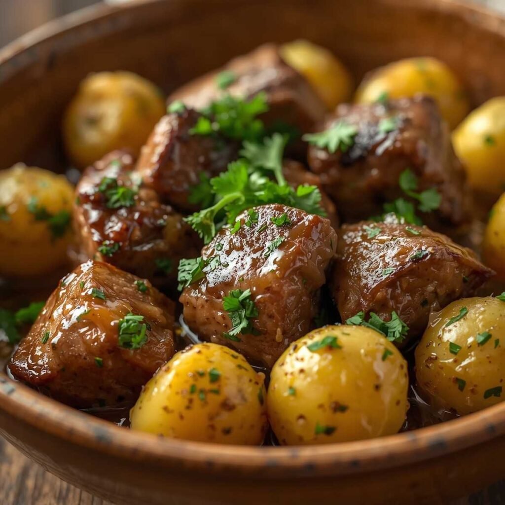 Savory High-Protein Garlic Butter Beef and Potatoes Bites