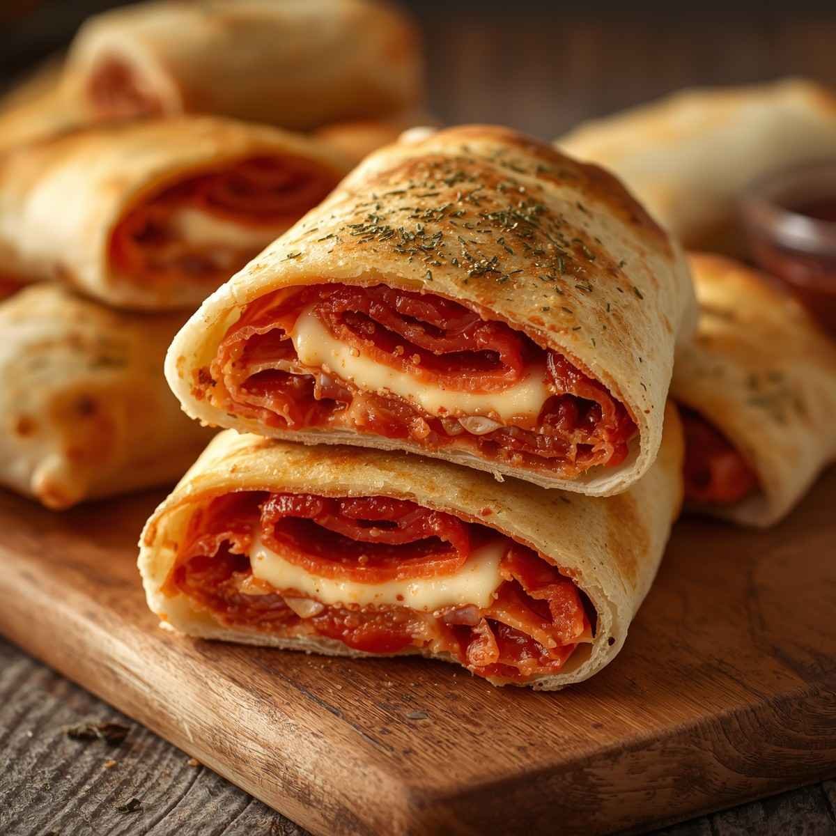 Homemade High-Protein Pepperoni Pizza Rolls