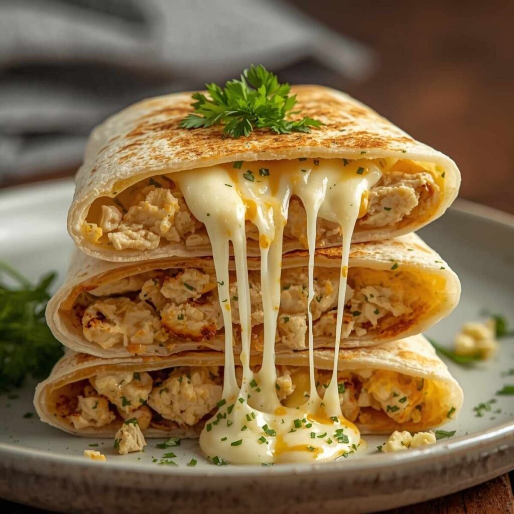 High-Protein & Low in Carb Garlic Chicken Wraps