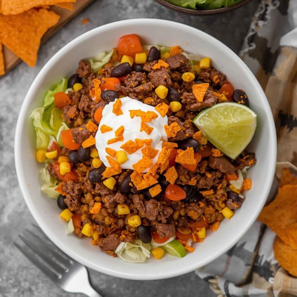 Loaded Dorito Beef Taco Salad Bowl