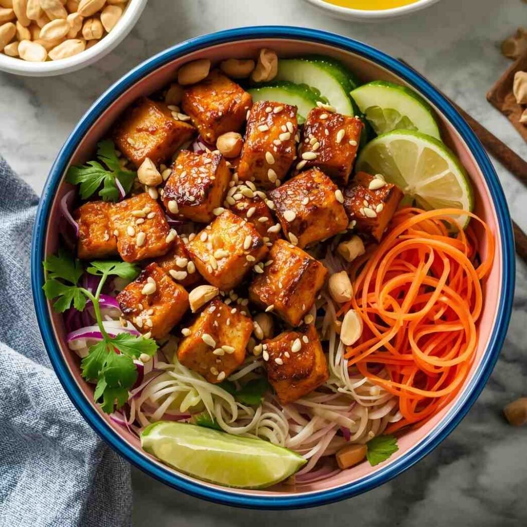 Healthy Spicy Tofu Salad Bowls
