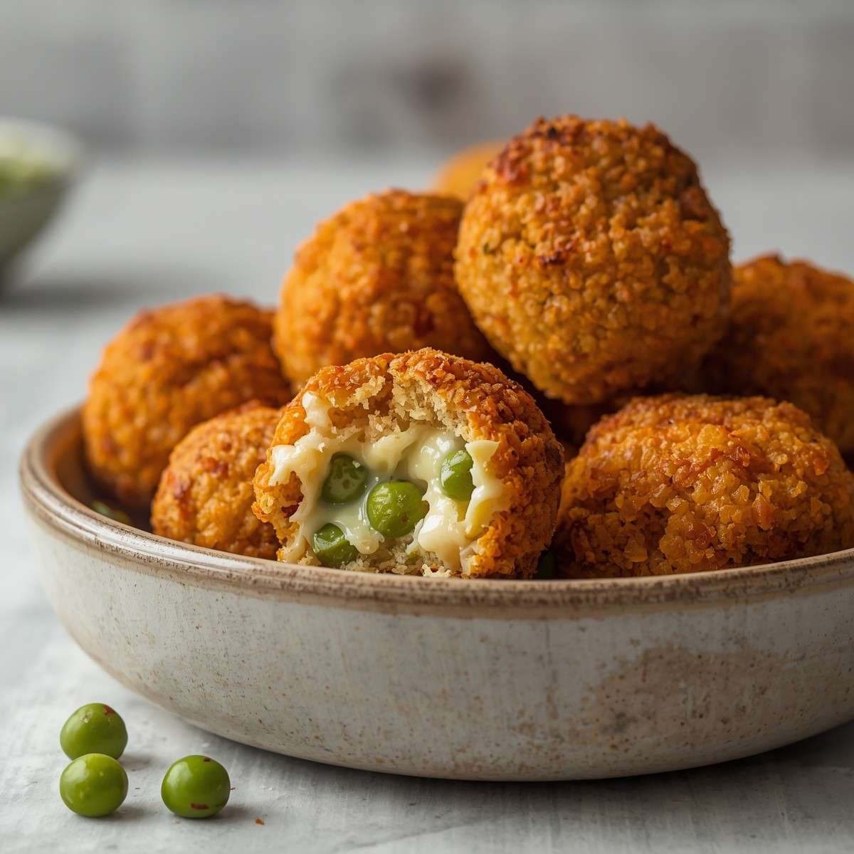 Easy Cheesy pea balls