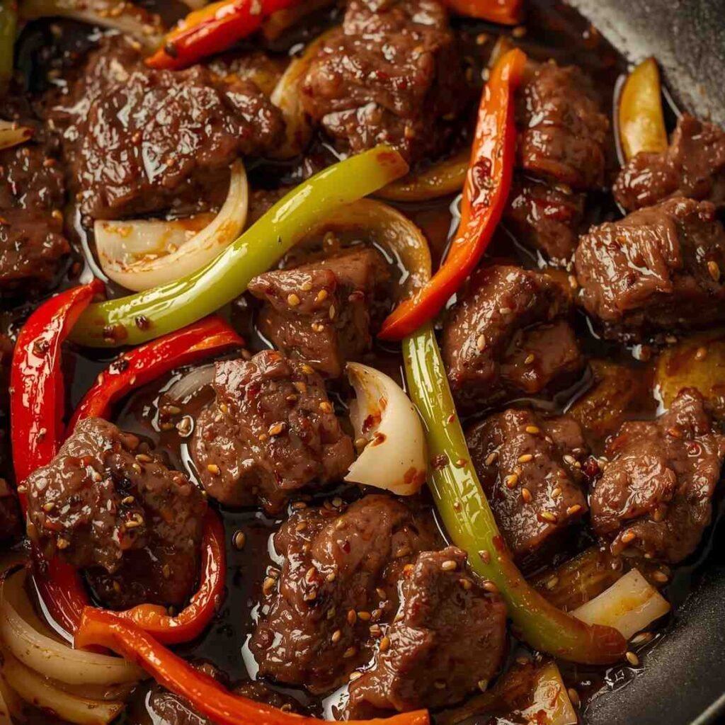Sizzling Chinese Pepper Steak (Better Than Takeout)