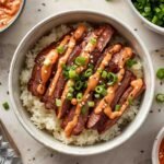Korean BBQ Steak Rice Bowls with Spicy Cream Sauce