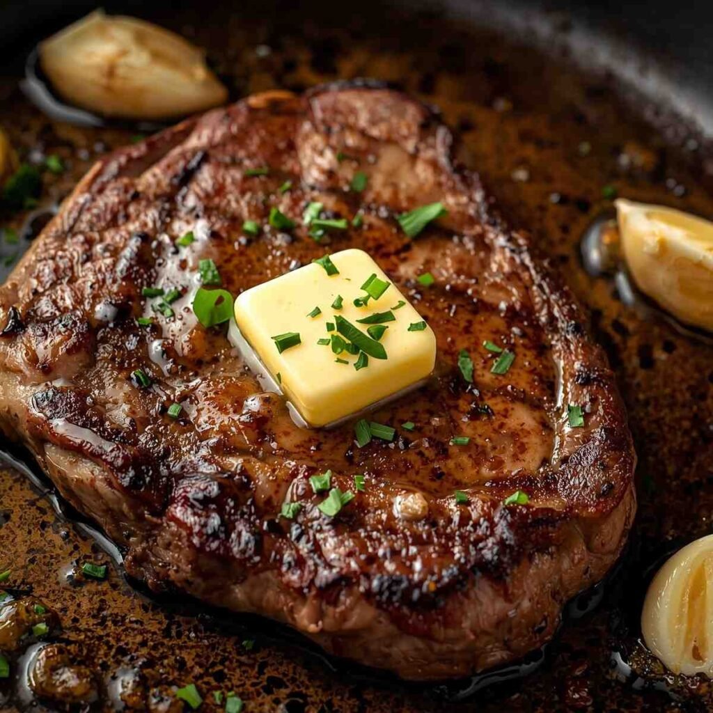 Pan-Seared Steak with Garlic Butter (Juicy & Tender)