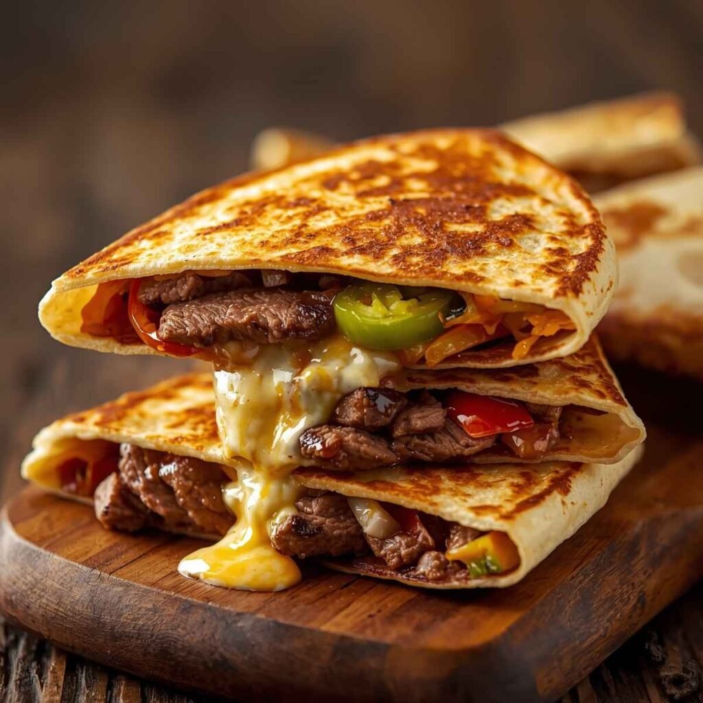 Steak Fajita Quesadillas (Cheesy & Loaded)