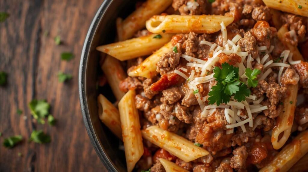 Easy Creamy Beef Pasta (High Protein Meal Prep)