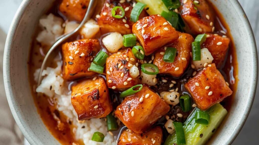 Crispy Salmon Rice Bowl (High Protein & Easy)