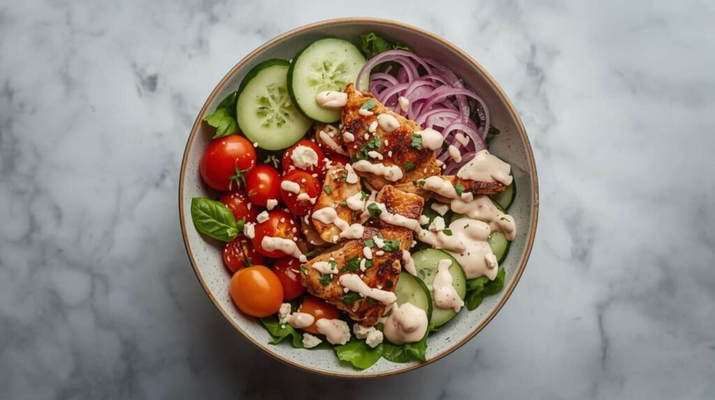 Greek Chicken Bowl with Tzatziki Sauce