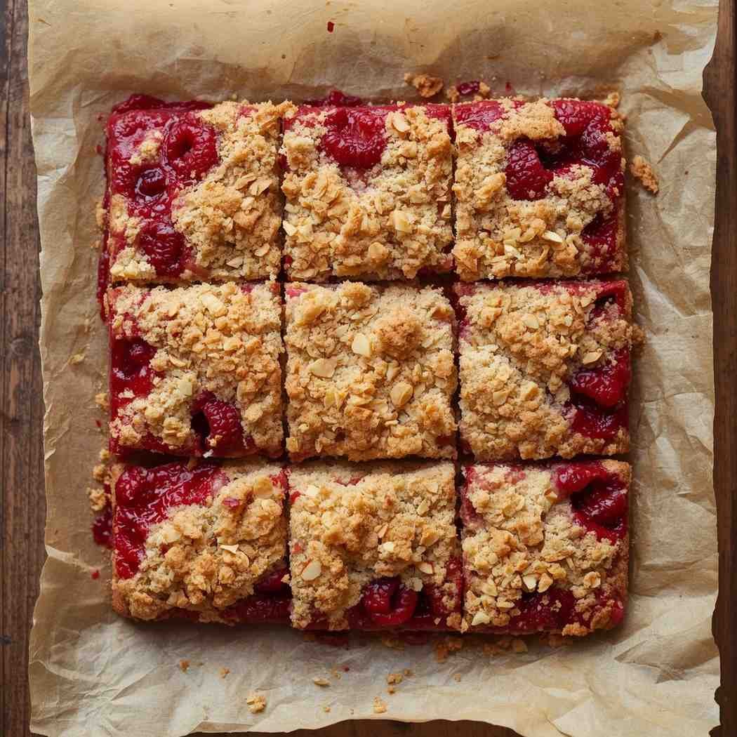 Healthy Raspberry Crumble Bars (Low-Carb & Sugar-Free)