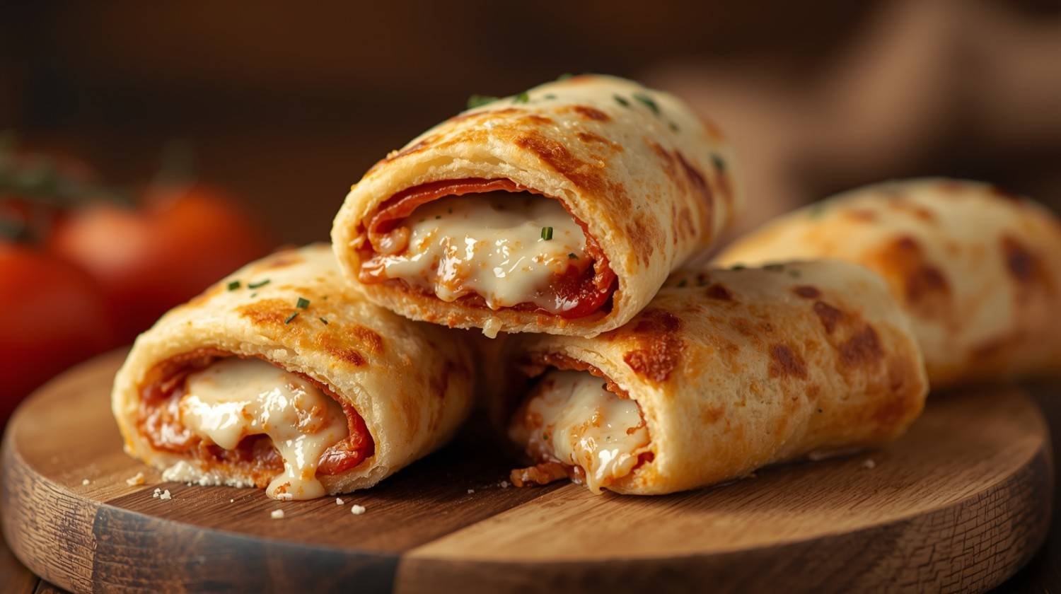 High Protein Pepperoni Pizza Rolls