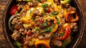Philly Cheesesteak Bowl (High Protein & Easy)