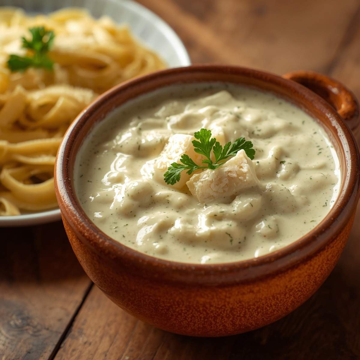 Thumbnail for Creamy Homemade Garlic Alfredo Sauce