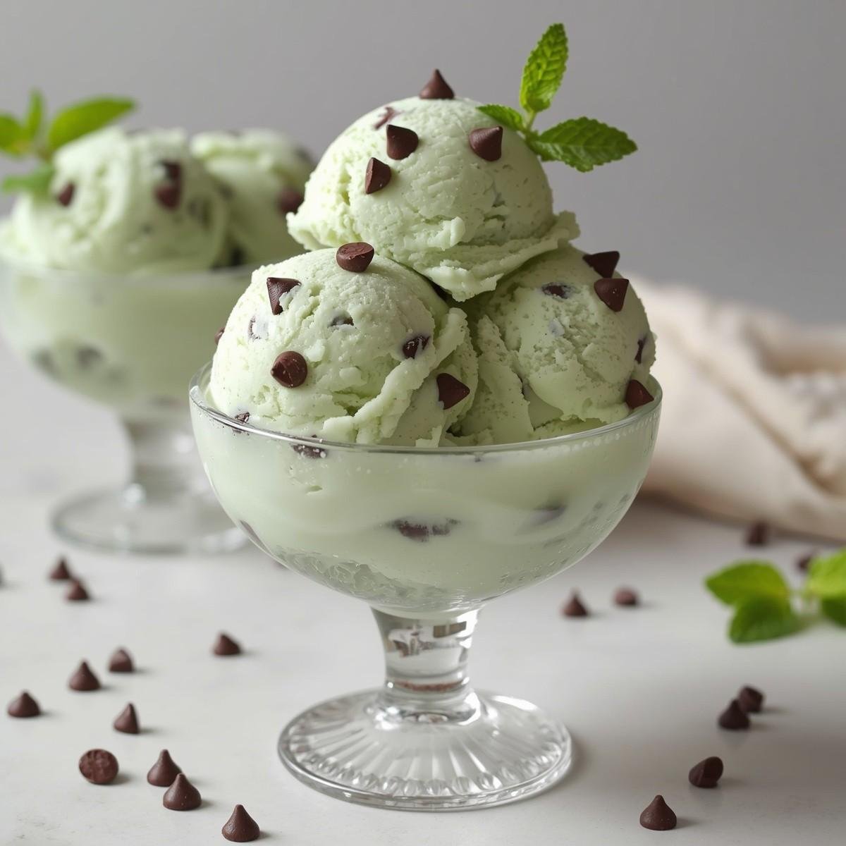 Thumbnail for Homemade Mint Chip Ice Cream