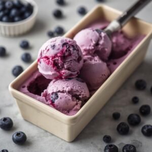 Creamy Fresh Blueberry Ice Cream Recipe