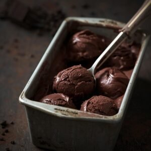 Homemade Dark Chocolate Ice Cream