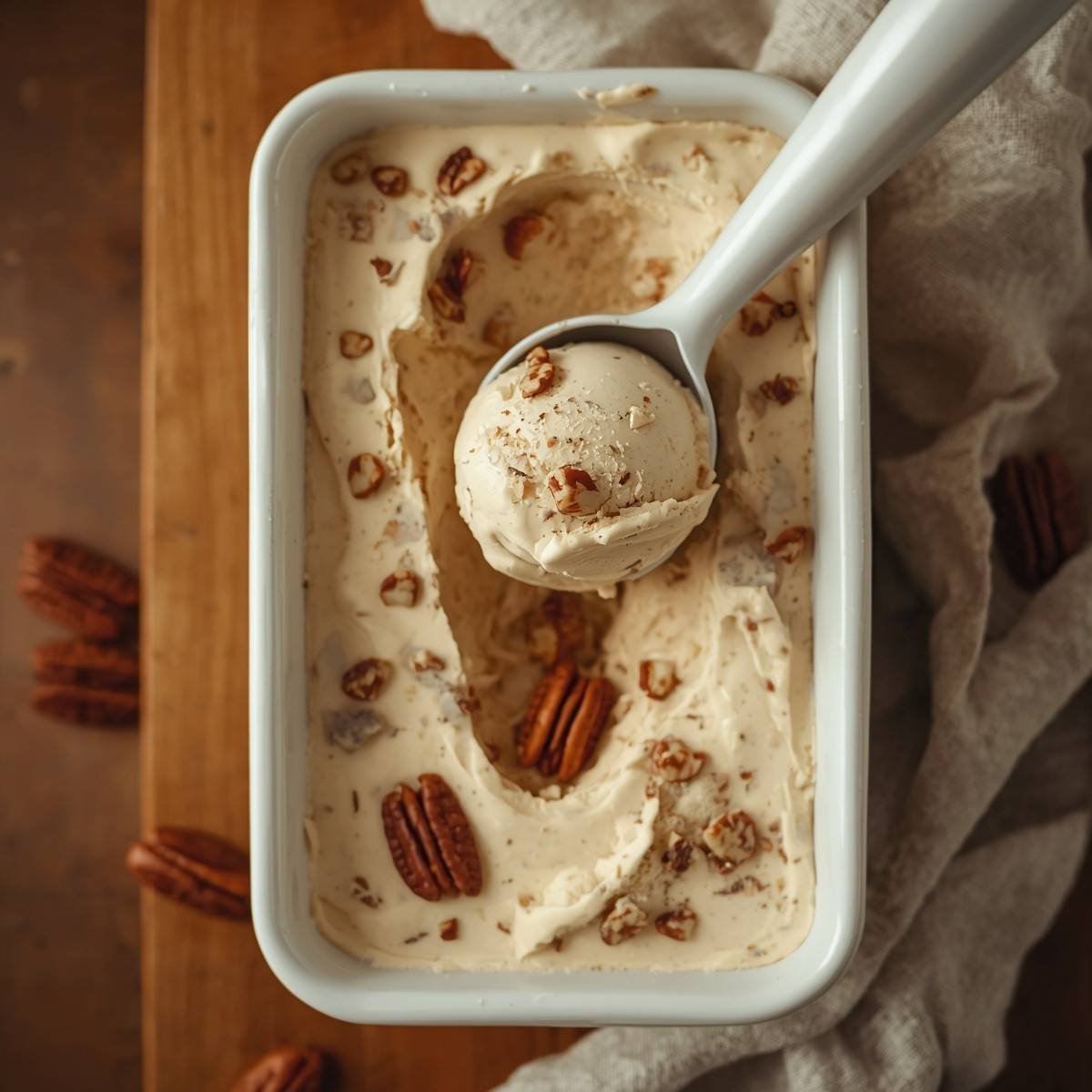 Thumbnail for Homemade Butter Pecan Ice Cream
