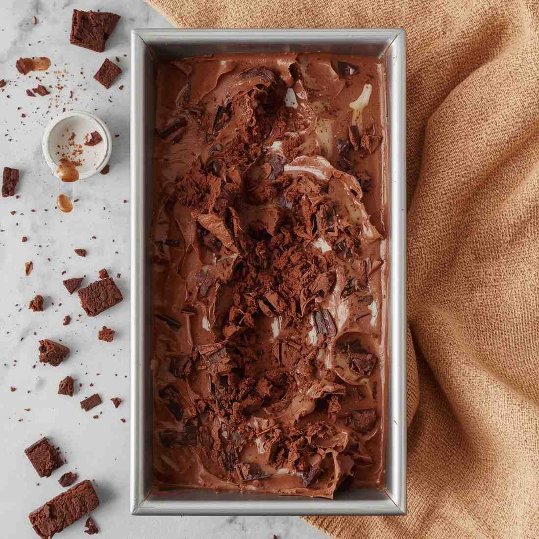 Homemade Chocolate Fudge Brownie Ice Cream