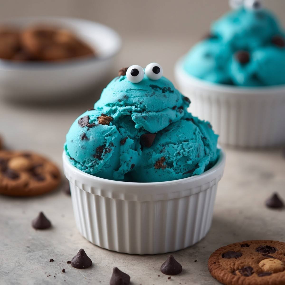 Thumbnail for Homemade Cookie Monster Ice Cream