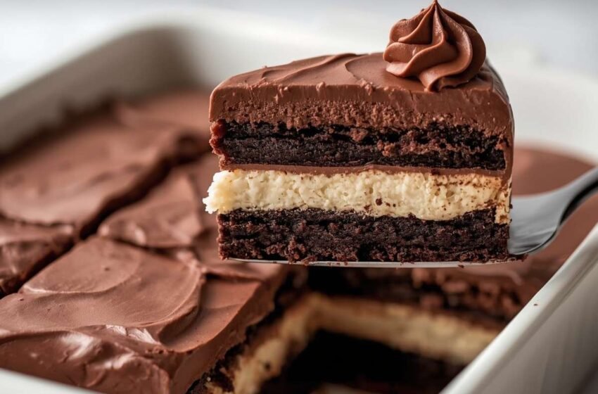 Classic Italian Love Cake with Chocolate Topping