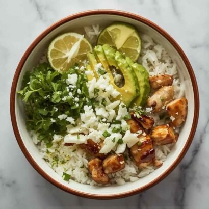 Honey Lime Chicken & Avocado Rice Bowl