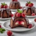 Chocolate Raspberry Cheesecake Domes