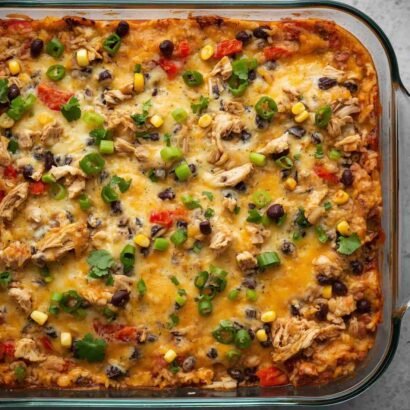 Protein-Packed Chicken Burrito Bake