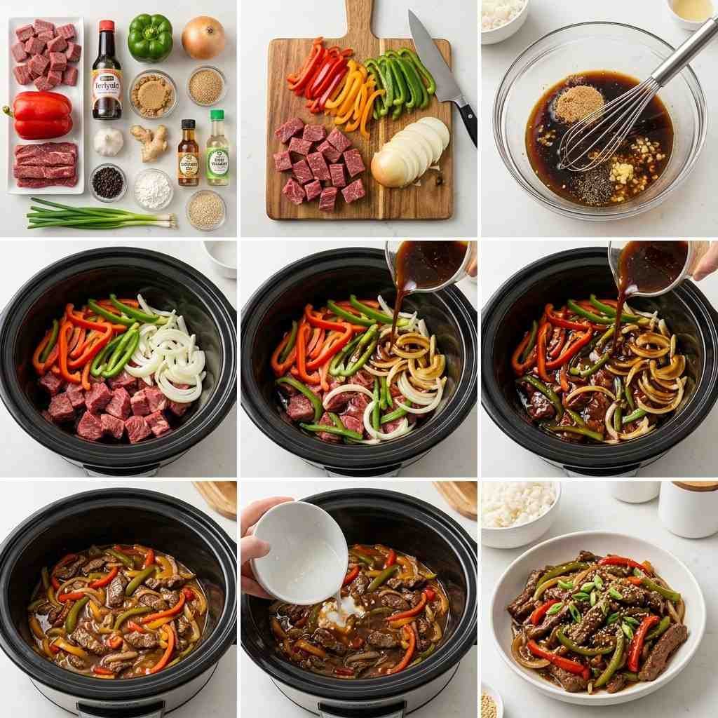 How to Make Crockpot Pepper Steak